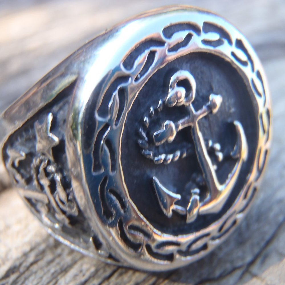 Mens Ring size 11 Fishing commercial fishing high liner Wedding Ring Fishing